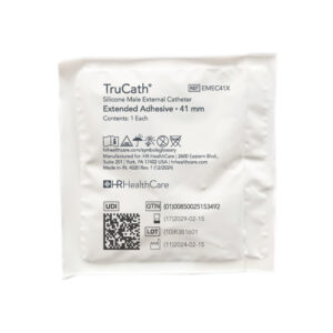 EMEC41X TRUCATH MALE EXTERNAL CATHETER EXTENDED ADHESIVE, 100% SILICONE, EXTRA LARGE, 41MM