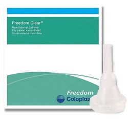 Coloplast® Freedom Clear® Long Seal Male External Catheter – 28mm Medium, Latex-Free, Kink-Resistant Nozzle #5290