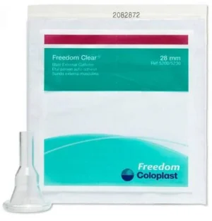 Coloplast® Freedom Clear® Male External Catheter – 28mm, Medium, Silicone, Kink-Resistant Nozzle #5200