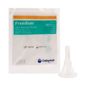 Coloplast® Freedom Clear® Advantage Male External Catheter – 28mm Small, Aloe, Latex-Free #6200