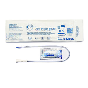 Cure™ Male Pocket Coudé Tip Catheter with Lubricant Packet – 12 FR, 16" #M12ULC