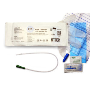 Cure™ Male Pocket Straight Tip Catheter Kit – 14 FR, 16" #M14UK