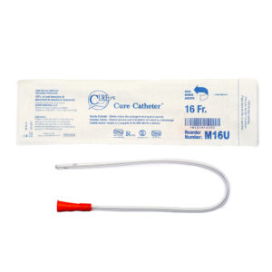 Cure™ Male Pocket Straight Tip Catheter – 16 FR, 16" #M16U