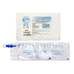 Cure Closed System™ Pre-Lubricated Straight Tip Catheter – 10 FR #CB10