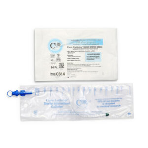 Cure Closed System™ Pre-Lubricated Straight Tip Catheter – 14 FR #CB14