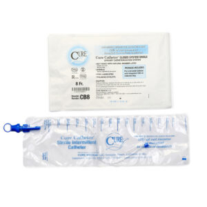 Cure Closed System™ Pre-Lubricated Straight Tip Catheter – 8 FR #CB8