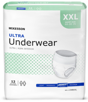 McKesson Ultra Heavy Absorbent Underwear, 2X-Large, 48 per Case – Manufacturer #UWBXXL