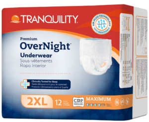 Tranquility® Premium OverNight™ Underwear 2XL/Bariatric 62" - 80" 48 per Case #2118