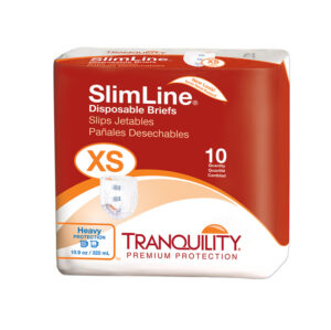 Tranquility® SlimLine® Original Briefs X-Small / Youth 7–8 - Case (100/Case)