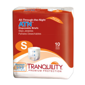 Tranquility® ATN™(All-Through-the-Night) Briefs, Small – Bag of 10