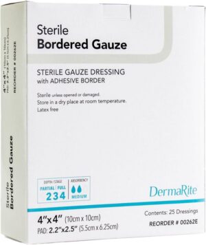 DermaHoney Tulle Non Border 4 x 4" - Box of 10 - #22204
