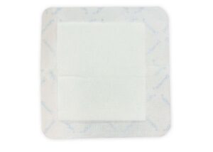 DermaRite Bordered Gauze Wound Dressing w/Adhesive Border 6" x 6" Sterile - Box of 100 - #00256