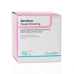 DermaRite Xeroform Gauze Wound Dressing Impregnated w/Xeroform & Petrolatum 2" x 2" Sterile - Box of 25 - #24220