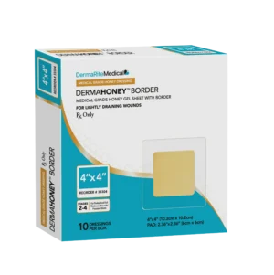 DermaHoney Border Hydrogel 4 x 4" - Box of 10 - #33304