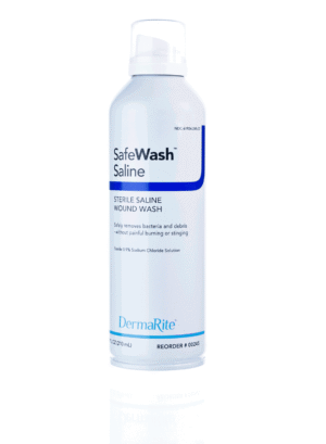 DermaRite SafeWash Sterile Saline Wound Wash 7.1 oz - Box of 12 - #00245