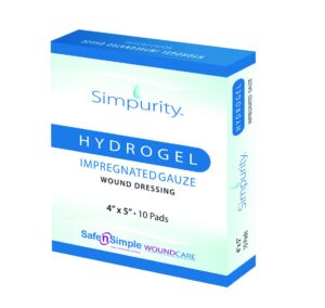 Safe n' Simple Hydrogel Gauze 4" x 5", Box of 10 - SNS58820