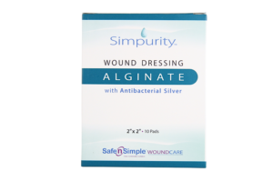 Safe n' Simple Silver Alginate 2" x 2", Box of 10 - SNS51702