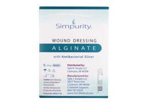 Safe n' Simple Silver Alginate 4" x 5", Box of 10 - SNS51720