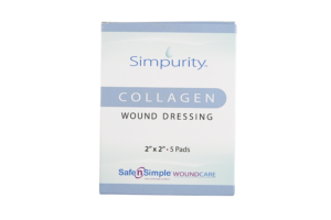 Safe n' Simple Collagen Pad 2" x 2", Box of 5 - SNS52222