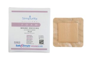 Safe n' Simple Silicone Foam with Border 2" x 2", Box of 12 - SNS77722